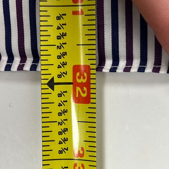 Brooks Brothers Dress Shirt Egyptian Ctn Sz 16-33 Slim Blue Stripe Button-Down - Picture 10 of 13